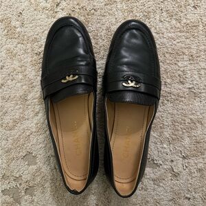 Chanel Black Leather Loafers for Women